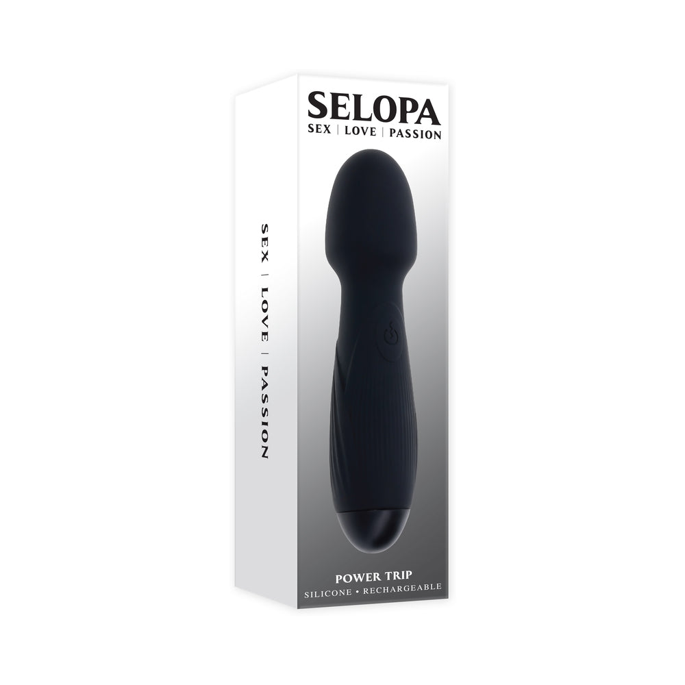 Selopa Power Trip Rechargeable Wand Bk